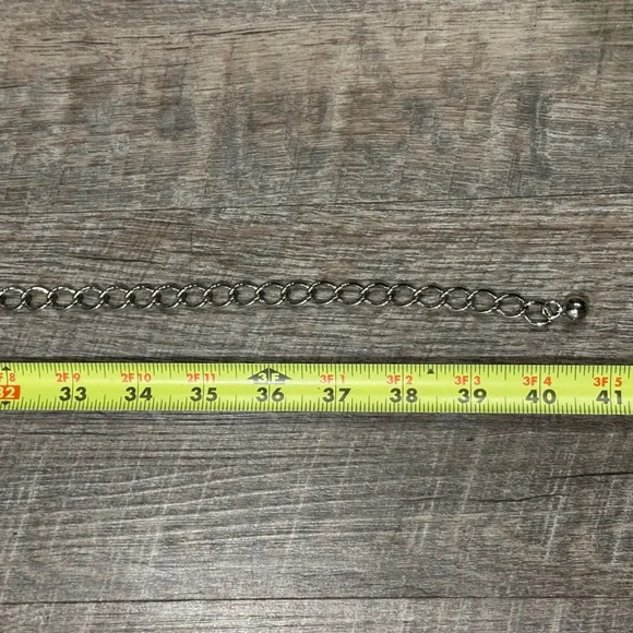 Silver Medallion Crystal Adorned Chain Belt For Women Boho, Western, Cowgirl - Picture 7 of 15